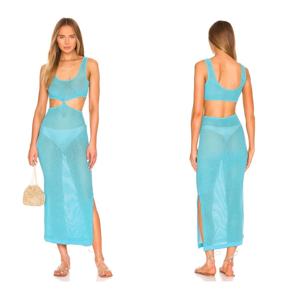 The Bailey dress in cerulean blue